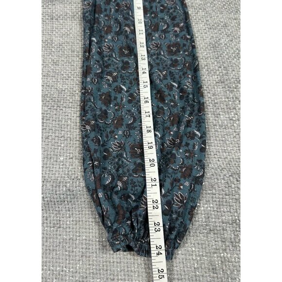 Nation Ltd Top Womens Extra Small Blue Floral‎ Marion Babydoll Smocked Tee - Picture 11 of 11